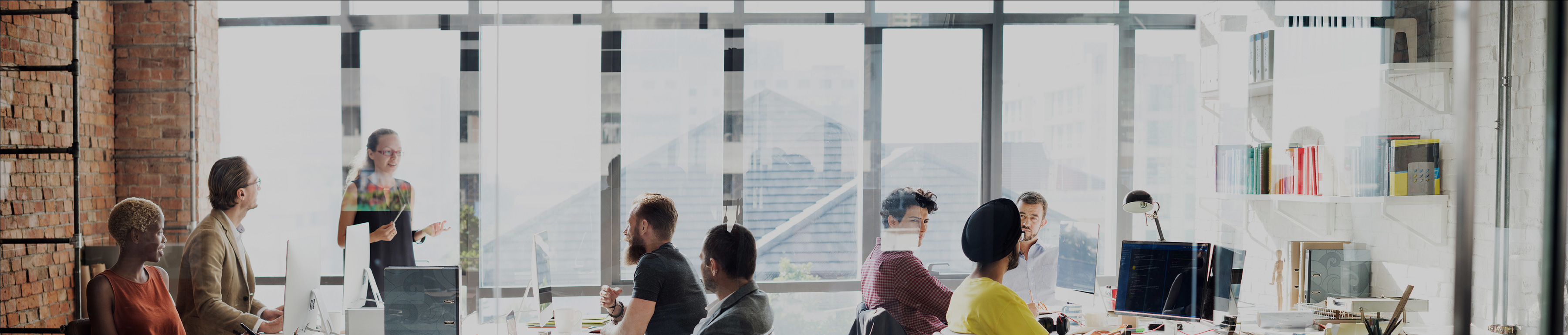 people working in an office